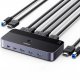 Przełącznik Ugreen Przełącznik KVM UGREEN CM664 switch 3xUSB-A,2xUSB-B,2xUSB-C,3xHDMI,micro USB czarny 1