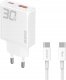 Ładowarka Dudao Ładowarka sieciowa GaN Dudao A30EUT 30W USB-A / USB-C + kabel USB-C - USB-C - biała 1