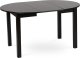 Mebel Elite Stół Okrągły Rozkładany HARRY 102-142 cm Czarny Nowoczesny 5