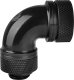Thermaltake Złączka kątowa 90° PETG Pacific 1/4" x 16mm Czarna (CL-W097-CA00BL-A) 1