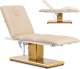 Physa Fotel kosmetyczny do masażu tatuażu SPA 150 kg VITERBO - beżowo złoty Fotel kosmetyczny do masażu tatuażu SPA 150 kg VITERBO - beżowo złoty 1