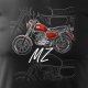 Topslang Koszulka motocyklowa na motor MZ ETZ 150 męska czarna REGULAR XL 1