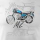 Topslang Koszulka motocyklowa na motor MZ ETZ 150 męska biała REGULAR XL 1