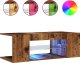 vidaXL Szafka pod TV z oświetleniem LED, stare drewno, 90x39x30 cm 2
