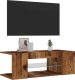 vidaXL Szafka pod TV z oświetleniem LED, stare drewno, 90x39x30 cm 4