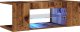 vidaXL Szafka pod TV z oświetleniem LED, stare drewno, 90x39x30 cm 5