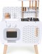 Ecotoys Drewniana kuchnia dla dzieci retro piekarnik palniki zlew akcesoria kuchenne ECOTOYS 2