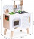 Ecotoys Drewniana kuchnia dla dzieci retro piekarnik palniki zlew akcesoria kuchenne ECOTOYS 8