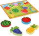 Jokomisiada Układanka drewniana edukacyjne puzzle OWOCE dopasuj 8 ele ZA5255 1