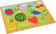 Jokomisiada Układanka drewniana edukacyjne puzzle OWOCE dopasuj 8 ele ZA5255 2