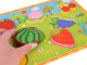 Jokomisiada Układanka drewniana edukacyjne puzzle OWOCE dopasuj 8 ele ZA5255 6
