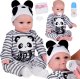 Jokomisiada Urocza miękka Lalka Chłopiec 45cm jak żywa ubrana kombinezon Panda ZA5358 1
