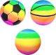 Jokomisiada Gumowa kolorowa tęczowa lekka piłka do gry zabawy 9" 23cm dla dzieci SP0794 2
