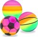 Jokomisiada Gumowa kolorowa tęczowa lekka piłka do gry zabawy 9" 23cm dla dzieci SP0794 7