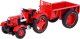 Jokomisiada Czerwony Metalowy Traktor z przyczepką Skrętne Gumowe koła 1:18 ZA5202 2