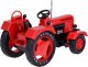 Jokomisiada Czerwony Metalowy Traktor z przyczepką Skrętne Gumowe koła 1:18 ZA5202 5