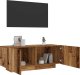 vidaXL Szafka pod TV z oświetleniem LED, stare drewno, 100x35x40 cm 1