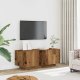 vidaXL Szafka pod TV z oświetleniem LED, stare drewno, 100x35x40 cm 3