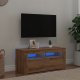 vidaXL Szafka pod TV z oświetleniem LED, dąb artisan, 90x35x40 cm 1