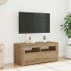 vidaXL Szafka pod TV z oświetleniem LED, dąb artisan, 90x35x40 cm 4