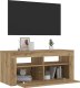 vidaXL Szafka pod TV z oświetleniem LED, dąb artisan, 90x35x40 cm 5