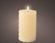 Kaemingk Świeca LED zdobiona dekoracyjna 7,5x14,8cm kremowa na baterie 1