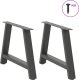 vidaXL vidaXL Nogi do stolika kawowego, 2 szt., antracyt, 60x(42-43) cm, stal 3