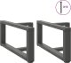 vidaXL vidaXL Nogi do stolika kawowego, 2 pcs., antracyt, 70x25x(30-31) cm 2