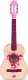 Ecotoys Gitara dla dzieci różowa duża- 30 drewniana 6 strun metalowe i nylonowe ECOTOYS 4