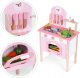 Ecotoys Kuchnia dla dzieci różowa z 8 akcesoriami piekarnik kran zlew ECOTOYS 7