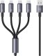 Kabel USB Usams 2x USB-A - 2x USB-C + Lightning + microUSB 1.2 m Wielokolorowy 1