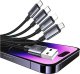 Kabel USB Usams 2x USB-A - 2x USB-C + Lightning + microUSB 1.2 m Wielokolorowy 2