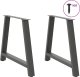 vidaXL vidaXL Nogi do stolika kawowego, 2 szt., antracyt, 90x(72-73) cm, stal 3