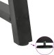 vidaXL vidaXL Nogi do stolika kawowego, 2 szt., antracyt, 90x(72-73) cm, stal 9
