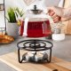 Brunbeste Podgrzewacz pod Dzbanek do Herbaty Kawy Metalowy Czarny BRUNBESTE 16,5 cm 8
