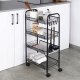 Vilde Wózek Półka Regał Metalowy 4-Poziomowy Solidny Pojemny VILDE 44 x 26 x 84cm 8