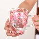 Upominkarnia Szklanka termiczna z gipsówką w środku róż 300 ml 1szt SZK78 1