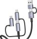 Kabel USB Usams USB-A - USB-C + microUSB + Lightning 1.2 m Wielokolorowy 1