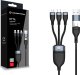 Kabel USB Conceptronic USB-C USB-A - USB-C + microUSB + Lightning 1.5 m Czarny (ETTA05B15) 2