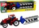 LeanToys Czerwony Traktor z Pługiem Farma 1