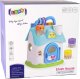 LeanToys Domek Sorter Edukacyjny Niebieski Klocki 3