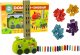 LeanToys Autko Zielony Dinozaur na Baterie Układające Kolorowe Domino 4 Kolory Klocków 1