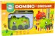 LeanToys Autko Zielony Dinozaur na Baterie Układające Kolorowe Domino 4 Kolory Klocków 5