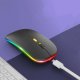 Mysz Alogy Cicha Myszka slim mysz bezprzewodowa Alogy podświetlana LED RGB do laptopa tabletu Czarna 3