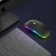 Mysz Alogy Cicha Myszka slim mysz bezprzewodowa Alogy podświetlana LED RGB do laptopa tabletu Czarna 5