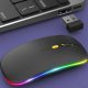 Mysz Alogy Cicha Myszka slim mysz bezprzewodowa Alogy podświetlana LED RGB do laptopa tabletu Czarna 8