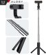 Selfie stick Alogy Selfie stick statyw Tripod uchwyt na telefon Alogy Trójnóg kijek do zdjęć selfie pilot Bluetooth 360 Czarny 3