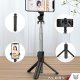 Selfie stick Alogy Selfie stick statyw Tripod uchwyt na telefon Alogy Trójnóg kijek do zdjęć selfie pilot Bluetooth 360 Czarny 9