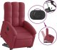 vidaXL Podnoszony fotel rozkładany, winna czerwień, obity tkaniną 5