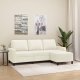 vidaXL Sofa 3-osobowa, kremowa, 180 cm, tapicerowana aksamit 1